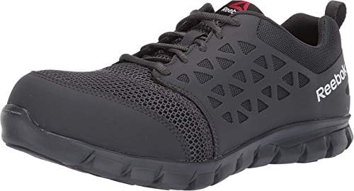 Reebok Work Exofuse Safety Shoes Men\'s 10.5W Black Red ASTM F2413 SD10 Wide (E, W) 10.5 (Men main image 3