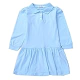 Z by Yoon Little Girls Blue Long Sleeve School Uniform Polo Dress 3T-7