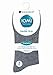 IOMI - 6 Pack Mens Thin Non Binding Extra Wide Loose Top Cotton Diabetic Socks (7-12 US, Grey)