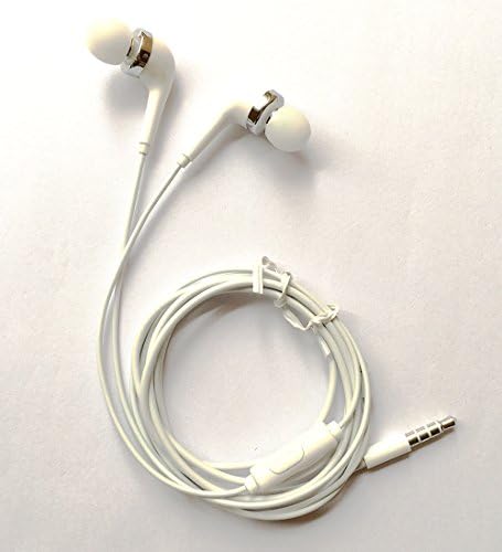 Wired In-ear Earbuds with Microphone and 3.5mm Jack (White-Silver)