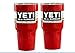 YETI Coolers Rambler Tumbler, Stainless Steel, Set of 2, 30oz, One Size (Red)