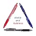 feela 25-Piece Retractable Premium Black Gel Ink Roller Ball Pens with Comfort Grip (23 black + 1 red + 1 blue ink)