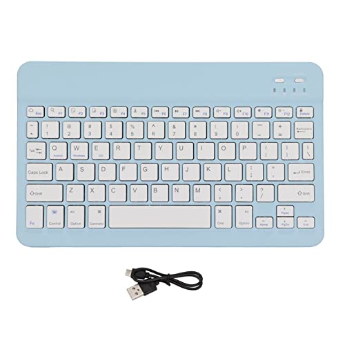 Goshyda Mini Wireless Keyboard, Lock Screen Function Small Portable Bluetooth Stable Connection Tablet Computer Keypad, for PC, for Windows systems(blue)