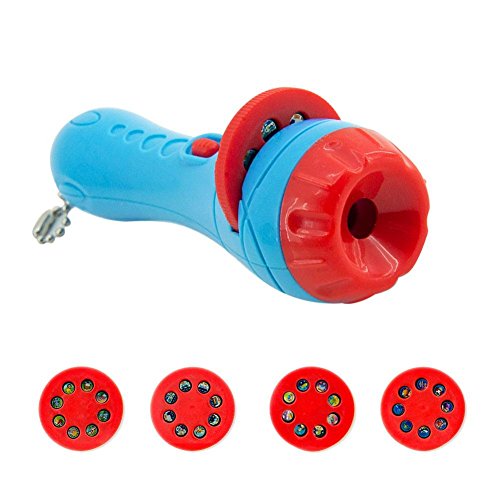 MissbeeEnlightenment Cognitive Projector Slide Flashlight Projector Equipment Baby Sleep Bedding Story Early Developing Toy Animal Slide for Infants Children