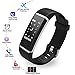 BingoFit Unique Fitness Tracker, Color Screen Activity Tracker Watch, Waterproof Smart Band Step Calorie Counter Pedometer Watch for Kids Women Men Android iOS, Christmas, Sliver Black