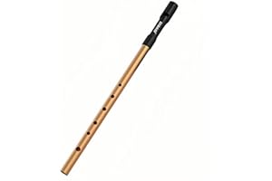SundiooK Irish Tin Penny Whistle in or D Key 6-Hole Aluminum Alloy & ABS Folk Flute Beginners and Musicians, Gold/Silver/Blac
