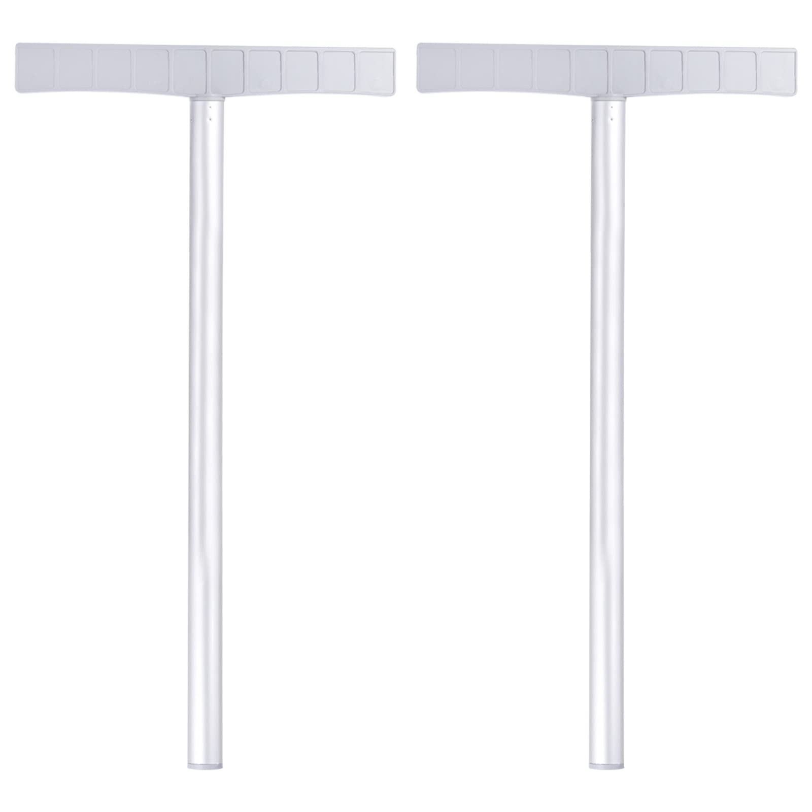PATIKIL 32" Handheld Sign Holder 2Pcs Sign Stands Airport Pick Up Welcome Sign Tour Guide Pole for Sports Meeting Exhibition Ceremonies, Silver