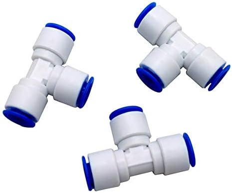 OD Hose Tube Quick Connection Type T RO Water Connector Reverse Osmosis Aquarium System Plastic Tee Pipe Fittings