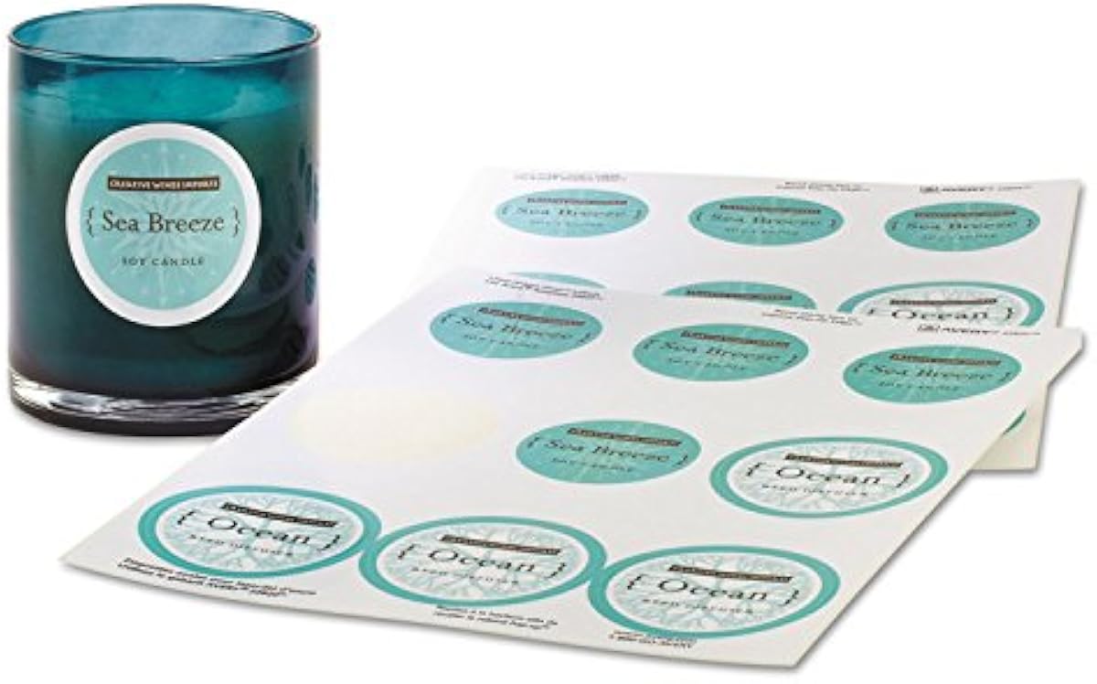 Avery Print - To - The - Edge Round Labels, Glossy White, 2.5 ...