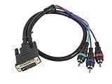 Monoprice 2ft DVI-I to 3 RCA Component Video Cable (DVI-I - 3-RCA)
