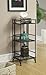 Convenience Concepts Xtra Storage Shelves - 3-Tier Folding Metal Shelving, Modern Shelves for Storage and Display in Living Room, Bathroom, Office, Closet, Kitchen, Garage, Plant Storage, Black