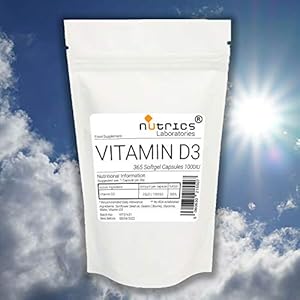 Nutrics® 1000IU Vitamin D3 Soft Gel 180 Capsules (6 Month Supply)