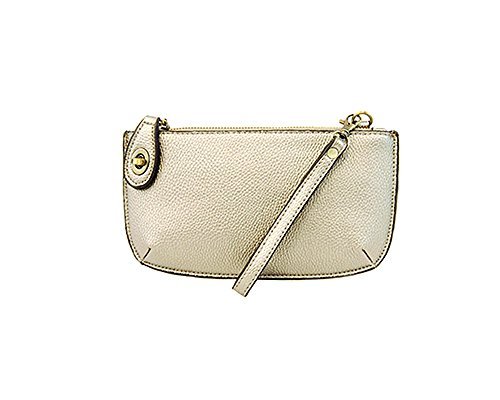 Joy Susan Metallic Pearl Mini Crossbody Wristlet Clutch