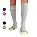 ABD ATHLETE INC. Plus Size Compression Socks 4 Wide Calf, Big and Tall, Men & Women 15-20 mmHg Reduce Pain Swelling. Maternity Nurse Travel Diabetic & Medical (WF XL, Grey)