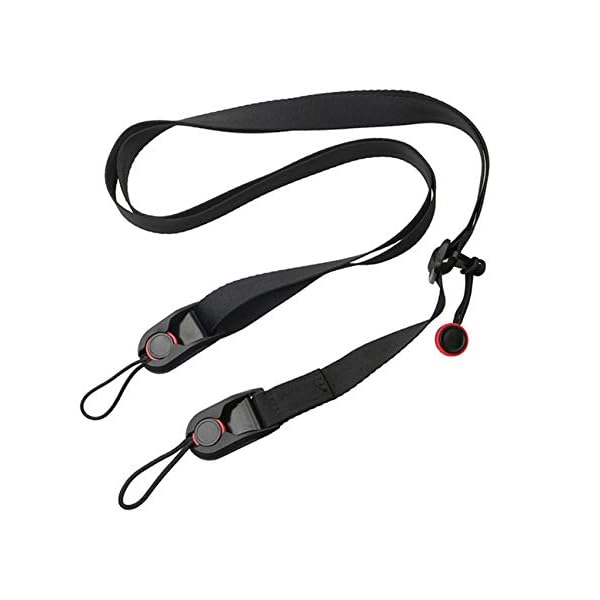 mimzemamz Kamera Tragegurt Kameragurt Trageriemen Schultergurt (Universal Kamera-Tragegurt, längenverstellbar von 48-152cm) schwarz,für Systemkameras,ergonomisch,Zubehörtaschen und Schnellverschluß