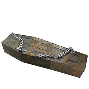 nimated and Musical Chained Shaking Coffin Halloween Decor