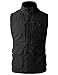 H2H Mens Pockets Jacket Outdoors Travels Sports Vest Tops Black US XL/Asia XXL (KMOV081)