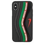 iPhone 3D Sean W/Undefeated Air Max 97 Shoe Case Official Print Textured Shock Absorbing Protective Sneaker Fashion Case (Black, iPhone X)