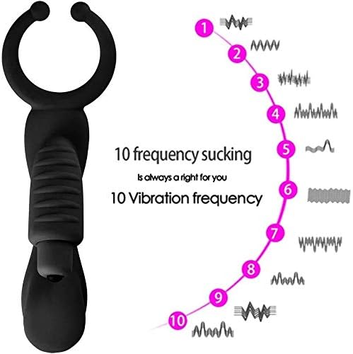 IJWBV Black Electronic 10 Modes Soft Silicone 100% Waterproof Tremor Loop for Men and Your Lover Ḉôck Pén-îṧ Rîng Ḉôck Rîng ṧét Vîbrḁtîng Tôy for Mén G-ḁy Wômén