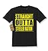 Kids Straight Outta Steeler Nation T-Shirt Large Black