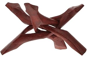 MAGICLULU Wooden Abalone Shell Stand Bowl Tripod Display Holder for Decorative Bowl