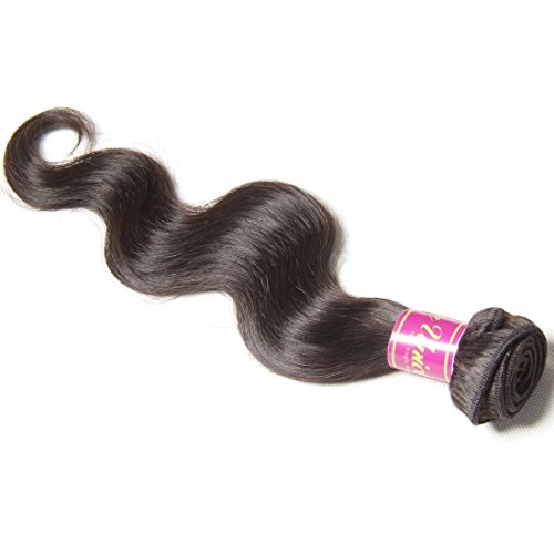 Unice Hair Brazilian Body Wave Virgin Hair 1 Bundle, Raw Unprocessed 100% Virgin Human Hair Weave 95-100g/pc Natural Color 16inch