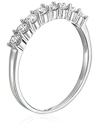Vir Jewels - Anillo de boda de diamante de 1 2 quilate en oro blanco de 14 quilates, 8 piedras