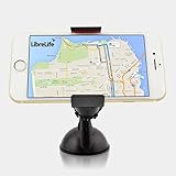 Universal Phone Car Mount + Free USB Car Charger by LibreLife. Handsfree, Easy to use GPS & make Calls, for Dashboard & Windshield. Fits Iphone 6s/6s Plus, Samsung Galaxy S6/S5,Galaxy Note 5/4 & More