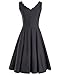 OUGES Womens Scalloped V-Neck Vintage Fit and Flare Cocktail Dress