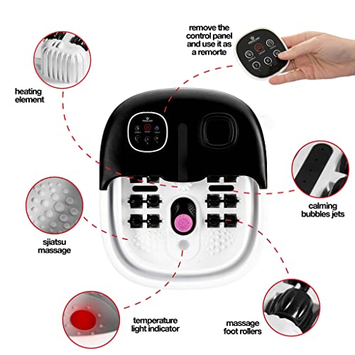 Medical king Foot Spa with Heat and Massage and Jets Includes A Remote