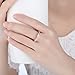 BAMOER Rose Gold Plated Eternity Promise Rings Wedding Jewelry 925 Sterling Silver with CZ,Size 6