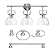 Globe Electric Walker 5-Piece All-in-One Bathroom Set, 3-Light Vanity Shades, Bar, Towel Ring, Robe Hook, Toilet Paper Holder 51299, 13.8