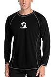 maysoul Men's Rash Guard Long Sleeve Sun Shirts Loose Fit UV Swim Shirts UPF 50+