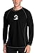 maysoul Men's Rash Guard Long Sleeve Sun Shirts Loose Fit UV Swim Shirts UPF 50+