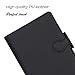 Grope Travel Refillable Journal for Men A5 6 Ring Planner Binder Soft PU Leather Cover Loose Leaf Notebook Lined Paper with Round Magnetic Buckle (Ink Black)