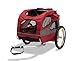 PetSafe Happy Ride Aluminum Dog Bicycle Trailer - Supports up to 50 lbs - Easy to Connect and Disconnect to Bikes - Includes Three Storage Pouches and Safety Tether - Collapsible to Store - Medium