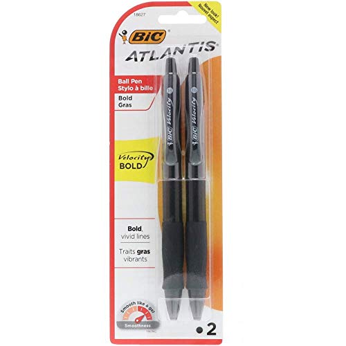 Bic velocity pen ballpoint bold Black 2p vlgbp21bk (070330186279)