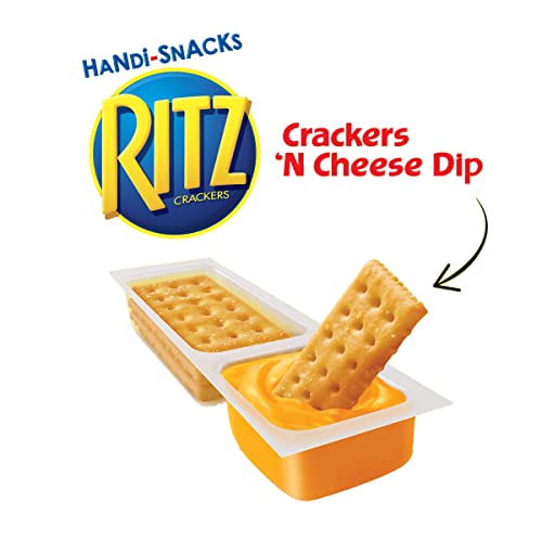 HandiSnacks RITZ Crackers and Cheese Dip Snack Packs, 1 Box of 12