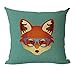 The Lovely Animal The Fashion Fox Head Throw Pillow Case Cushion Cover Decorative Cotton Blend Linen Pillowcase for Sofa 18