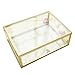 Large Mirror Glass Top Dresser Make Up Organizer Jewelry &Cosmetic Display, Stackable Cube 6 Drawers Set Dresser Storage for Vanity with Lid,Bathroom Accessories Brushes Container (1drawerg)