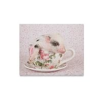 JGYJF Hang Wall Decor Cute Little Pink Pig Wall Paintings for Girls Country Decor Wall Art Print Decor for Home 20x16 Inch