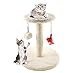 MXiiXM Cat Tree Tower, cat Climbing Frame Furniture Scratching Post for Kitty Climber House Cat Play Tower Activity Centre for Playing Relax and Sleep (6.30 X 10.24 X 11.81 inch, Beige)