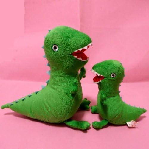 TinTek® 6.5"+ 8.5" Peppa Pig George Pig Pet Dinosaur Dragon Set 2 PCS Anime Animal Soft Fluffy Stuffed Pillow Plush Doll Toys 6.5 + 8.5 Inches Green