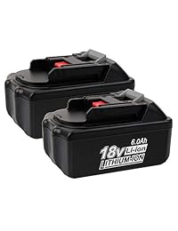 Pack de 2 baterías de repuesto de iones de litio de 18 V 6,0 Ah BL1860 para Makita 18V BL1830 BL1850 BL1840 BL1850B-2 BL1845 BL1815 BL1820 BL1860B LXT-400 18 V sin cable