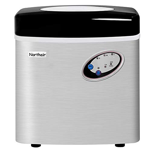 Northair Portable Automatic Stainless Steel Ice Maker,48lbs/24H,Extra