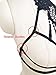 Woman Wire Harness Bra Punk Gothic Bra Lace Tassel Bra (Black)