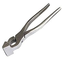 Co-link DIY Leather Craft Flatten Pliers Leather Edge Adjustment Press Flatten Plier Clamp Cutting Side Snips Flush Pliers Nipper for Leather Belt and Bag (Straight Head)