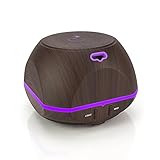 BellaSentials Essential Oil Diffuser Cool Mist Humidifier New Version Of Our Aroma Diffuser Featured In National Magazine For Dreamy Sleep Gadgets Aromatherapy 150ml Runs Up to 4 Hours - Dark Bamboo