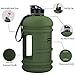 2.2L Water Bottle 74oz Big Workout Gallon Jug Leak Proof for Sports Hiking Gym Outdoor (Army Green)