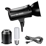 Neewer 300W 5600K Bowens Mount Photo Studio Strobe Flash Light Monolight with Lamp Head for Studio,Location and Portrait Photography (SK300)